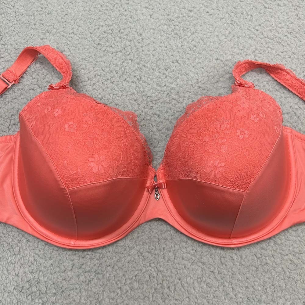 Curvy Couture Bra 40DDD Push Up Bra 1017 Tupip Lace Balconette Push Up Bra - Picture 1 of 10
